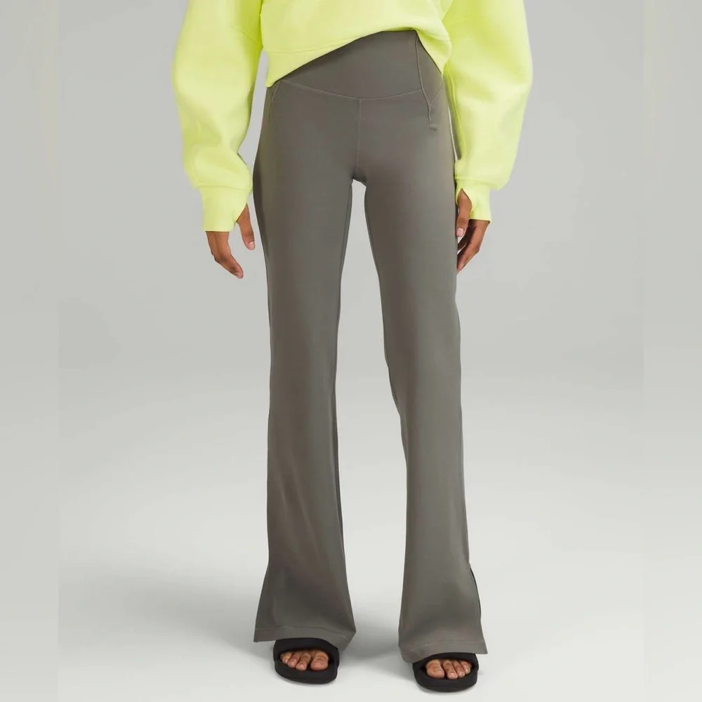 NWOT Lululemon Groove Pants - Split Hem - Grey Sage - Picture 1 of 3